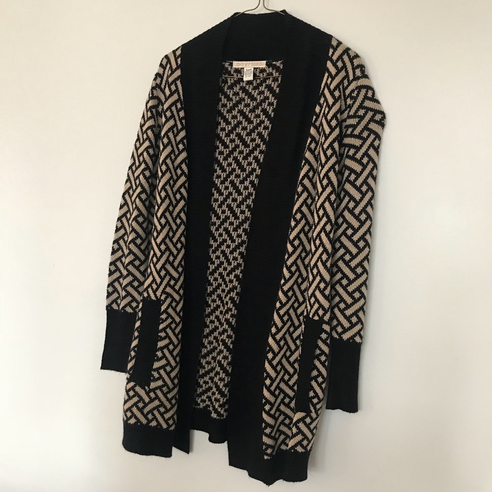 Black & camel cardigan